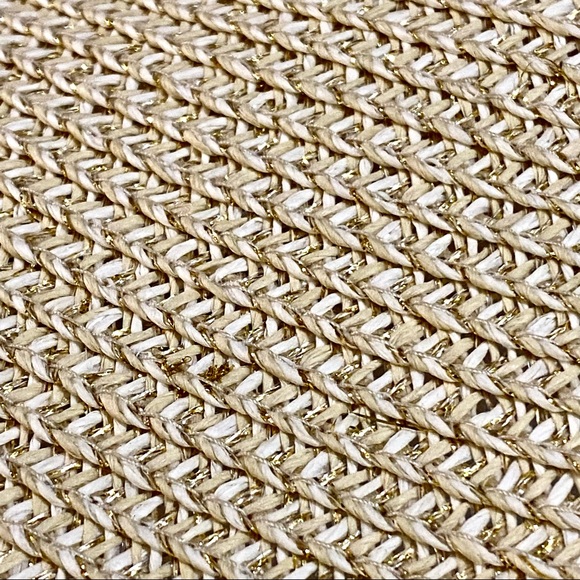 NWOT Apt. 9 Floppy Gold Woven Straw Sun Hat - Picture 5 of 9